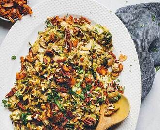 Brussels Sprout Slaw with Coconut Bacon