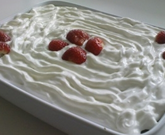 Receita de Torta de Brigadeiro Branco com Morango