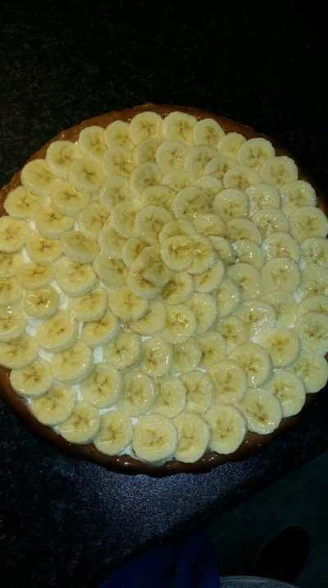 Recept voor bananenroom taart met banketbakkersroom