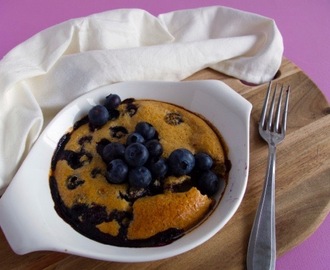 Healthy breakfast cake with blueberries