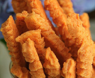 Cheese Straws - three times as cheesy - serve with soup or as a Super Bowl snack with beverages