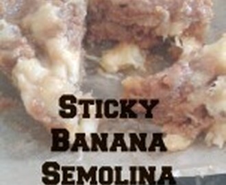 Sticky Banana Semolina Cake Recipe
