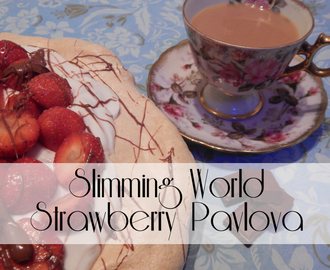 Slimming World Strawberry and Chocolate Pavlova