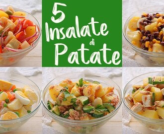 5 IDEE per INSALATA FREDDA DI PATATE Ricetta Facile - 5 Easy Potato Salad Recipes