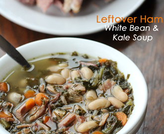Leftover Ham, White Bean and Kale Soup