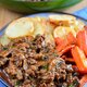 Minced beef and mushrooms