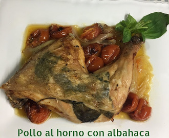 Pollo Al Horno Con Albahaca Y Tomatitos