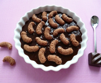 crème dessert allégée chocolat cacahuète au konjac et aux Croc' cacao Natine à 100 kcal (diététique, sans oeuf, riche en fibres)