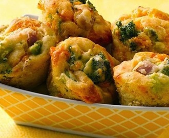 Broccoli, Cheese and Ham Muffins