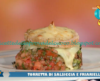 Torretta di salsiccia e friarielli ricetta Stefano Callegaro da Prova del Cuoco