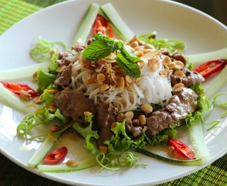 Viajes: Cocinando en Vietnam (Parte II): Ensalada de Beef Vermicelli (Bun Bo Nam Bo)