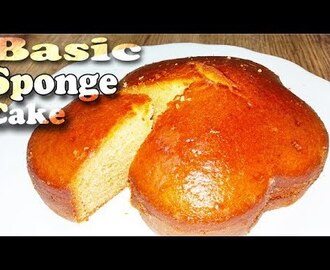 sponge cake recipe | eggless sponge cake without oven | basic plain vanilla sponge cake