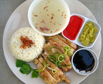 Pollo con arroz al estilo Hainan