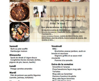 menus du 20 au 26 juin dans la cuisine de mémé Moniq