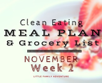 Clean Eating Meal Plan Grocery List – November Week 2