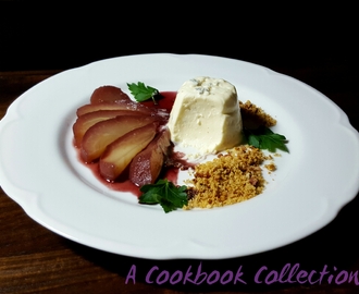 Blue Cheese Panna Cotta with Spiced Poached Pear