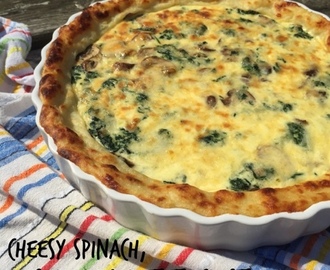 Cheesy Spinach, Mushroom & Potato Crust Pie with Barber’s 1833 Vintage Reserve Cheddar