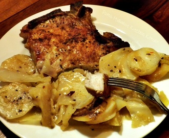 Pork Chops with Cabbage and Potatoes