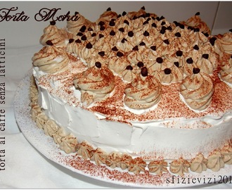 Torta Moka al caffè ovvero torta di compleanno con crema chantilly al caffè, ricetta senza latticini -