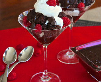 Chocolate Trifles with Raspberries and Chocolate Ganache