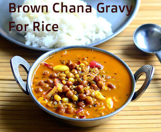 Kondakadalai Puli Kuzhambu Recipe – Channa Kulambu For Rice