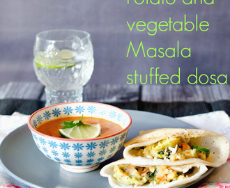 Potato and Vegetable Masala Dosa Recipe