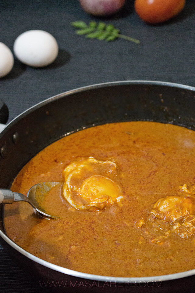 One Pot Egg Masala Recipe – Goan Egg Curry with Coconut – How to make Egg Masala Curry +Video!