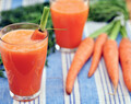 Detox juice with carrot and ginger
