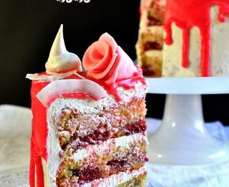 Gâteau d'anniversaire framboise coco ~ Layer cake