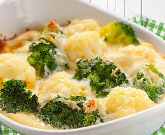 Brócoli y coliflor al horno rápido y fácil