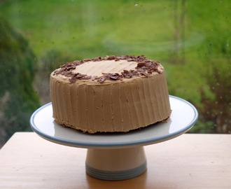 Mocha Marble Cake with Coffee Buttercream.