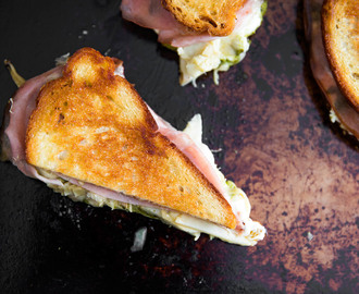 Grilled Mozzarella Sandwiches With Mortadella, Pesto, and Artichokes | Serious Eats