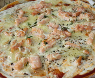 pizza au saumon fumé