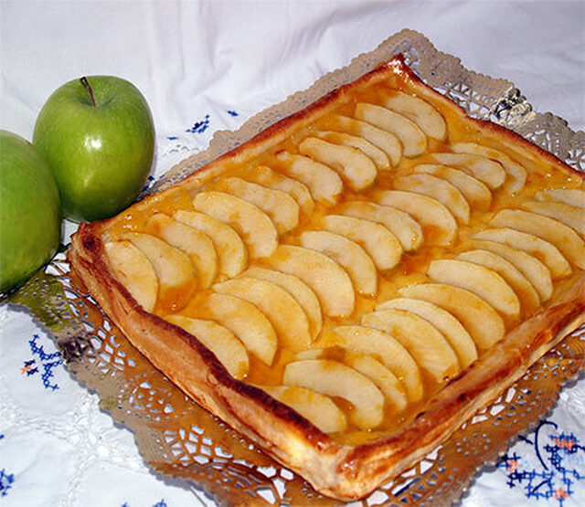 Tarta de manzana con flan por menos de 3 euros