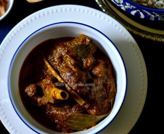 Bengali Mishti Pulao / Pilaf & Golbari Style Kosha Mangsho / Mutton Curry