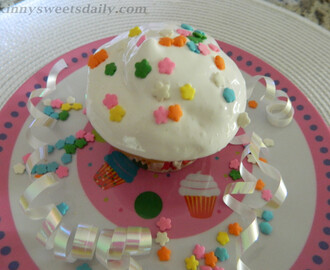 Celebration Cupcakes With Fluffy White Frosting!