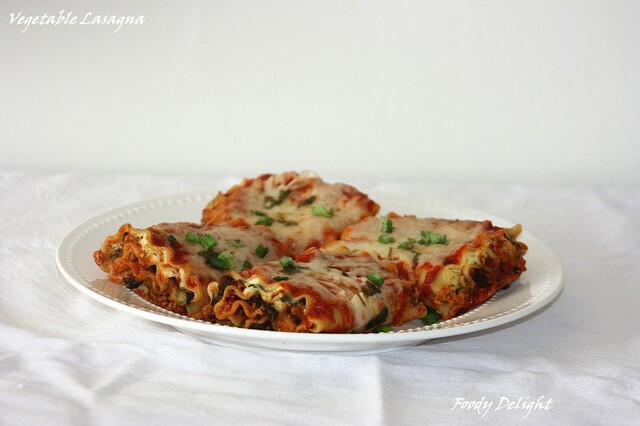 Vegetable Lasagna - Roll Ups