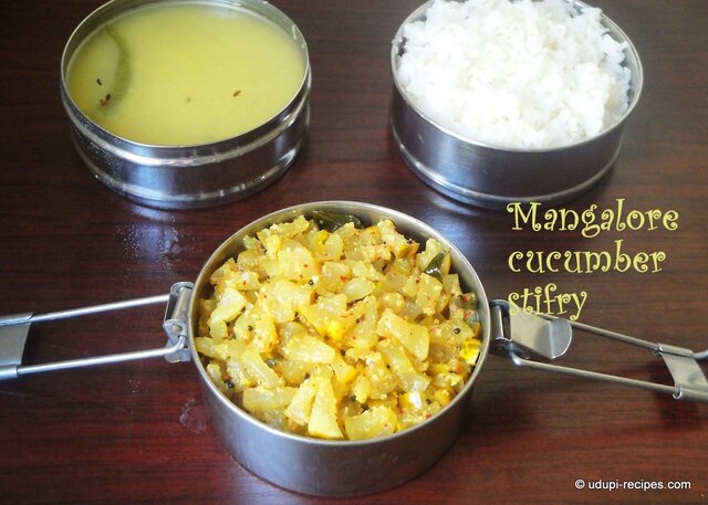 Mangalore Cucumber Stir fry | Southekayi Palya I Yellow Cucumber Dry Curry