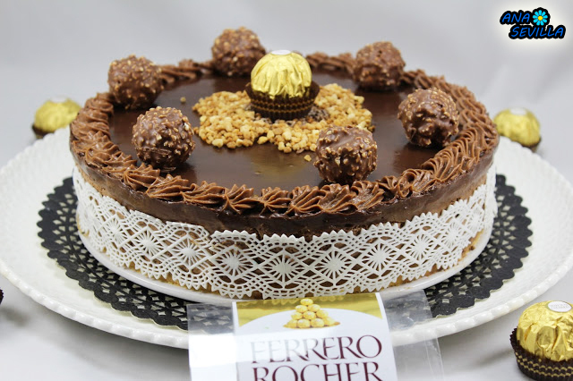 Tarta de Ferrero Rocher y nutella