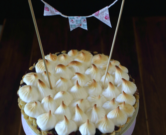 Tarta de arándanos, crema de almendras y merengue. ¡¡Sorteo 2º Aniversario de Cook the cake!!