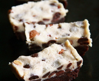chocolate chip almond cookie dough brownies.
