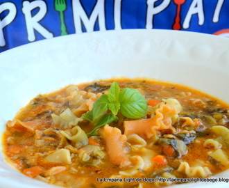 Sopa Minestrone ó Sopa de verduras española a la italiana