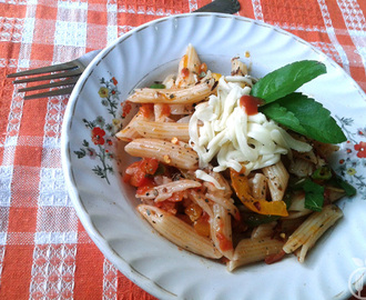 Easy Recipe of Tangy Cheese Tomato Pasta | Veggie Food Recipes