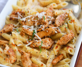 Creamy Sundried Tomato Pasta with Chicken and Parmesan