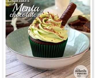 CUPCAKES DE MENTA Y CHOCOLATE / MINT AND CHOCOLATE CUPCAKES