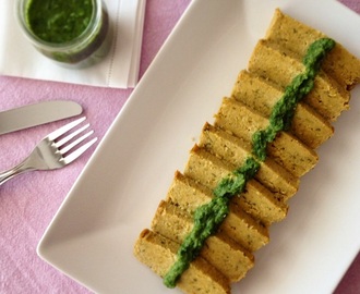 Polpettone di ceci e cavolfiore con salsa verde | Cauliflower chickpea loaf with Italian salsa verde