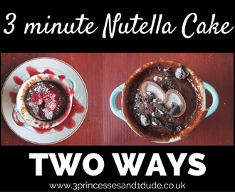 Recipe. 3 Minute Nutella Mug Cake Two Ways