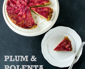 Recipe: Plum & Polenta Upside-Down Cake (Vegan)