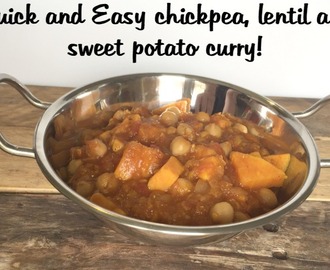 Storecupboard Slimming World Chickpea, Lentil and Sweet Potato Curry….