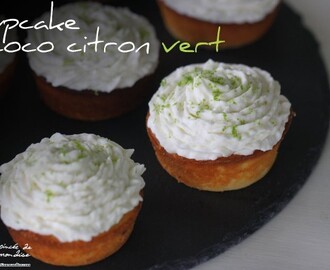 Cupcakes coco citron vert